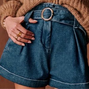Sézane Rome Denim Shorts